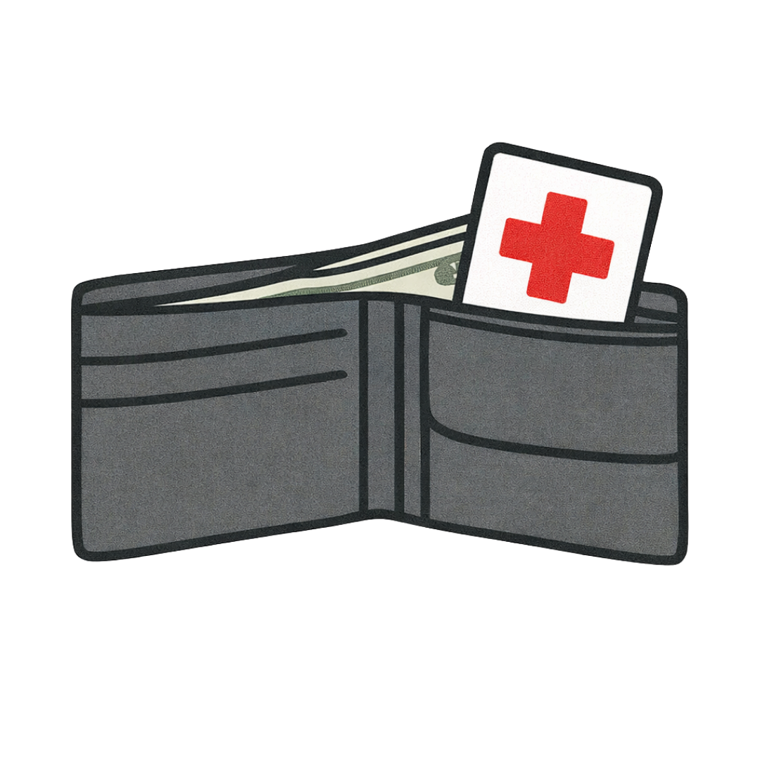 Portafogli con Card Emergenza SOS Biker